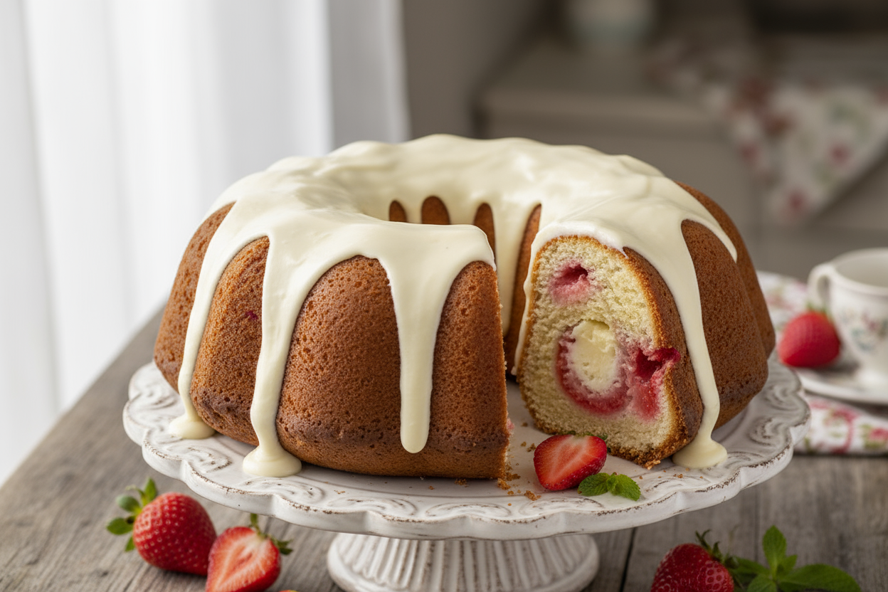 Add Cream cheese sauce on top thicker layer