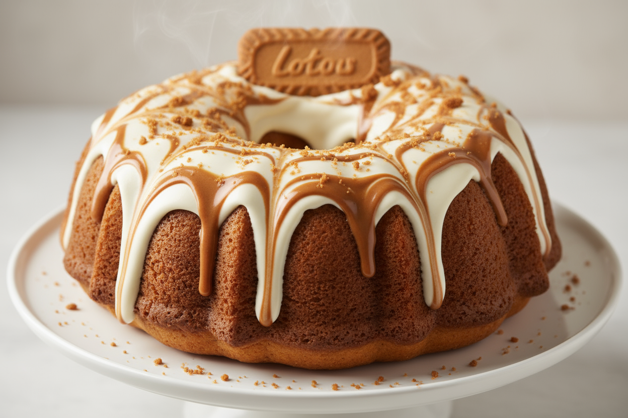 add vanilla cream on top with the brown cream put a biscoff cookie on top also