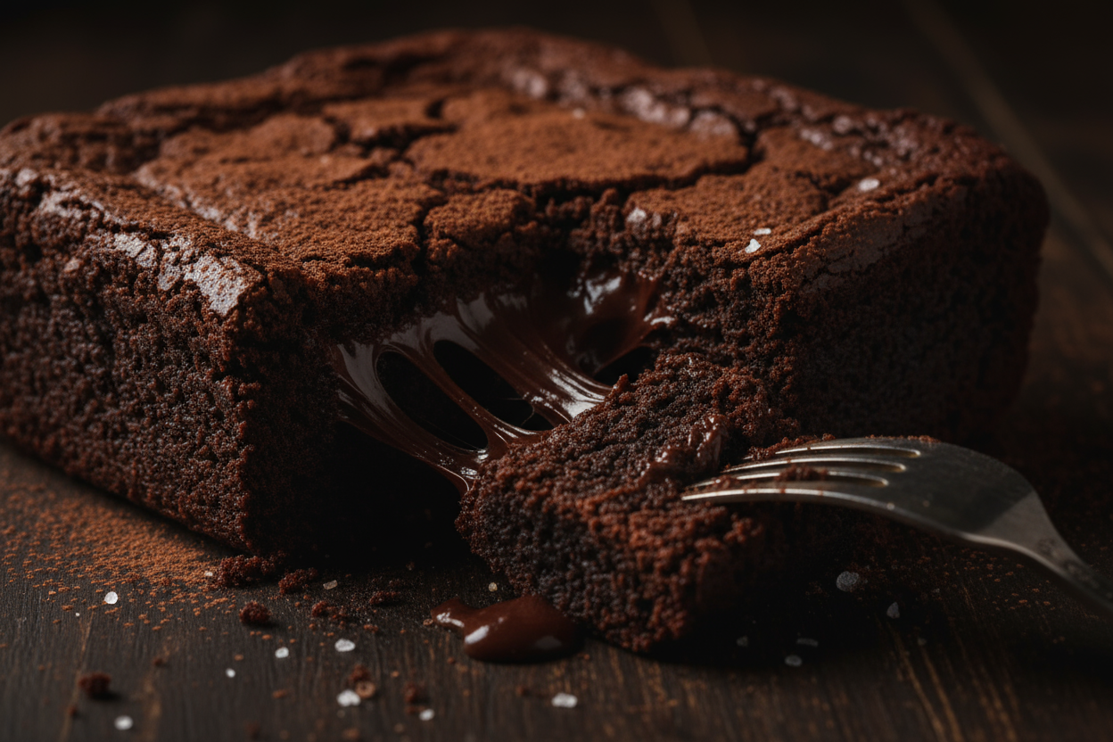 Brownie Behaving Badly

A rich, dark chocolate brownie—fudgy and unapologetic.