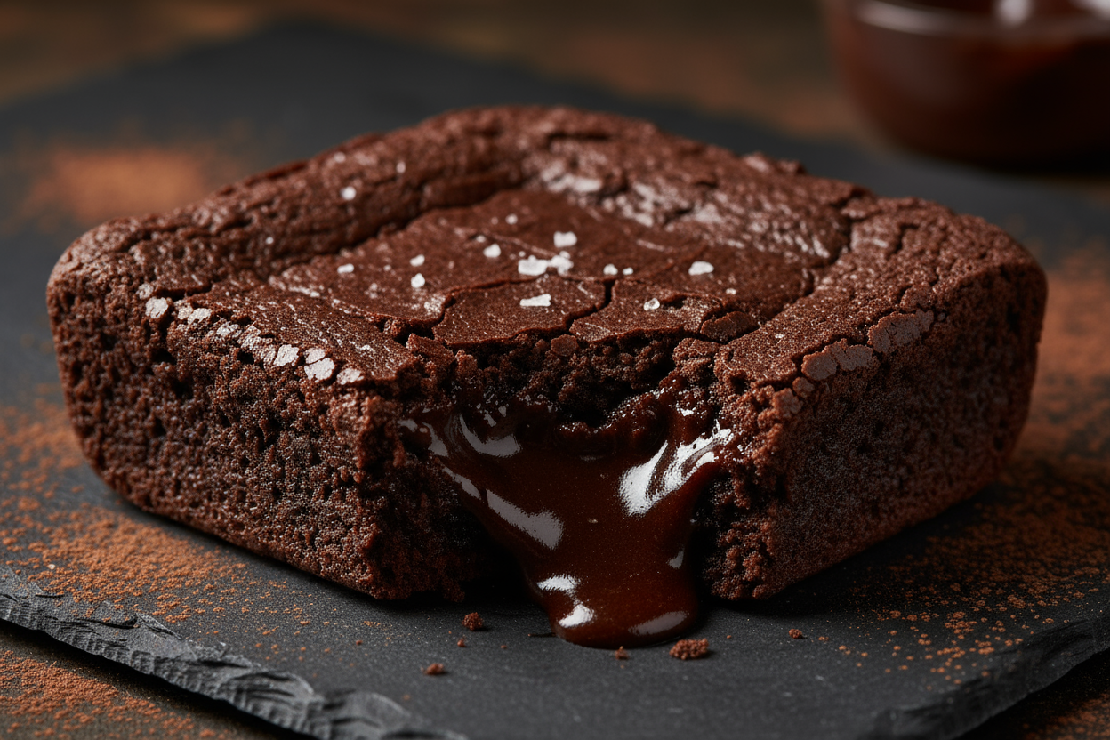 Brownie Behaving Badly

A rich, dark chocolate brownie—fudgy and unapologetic.