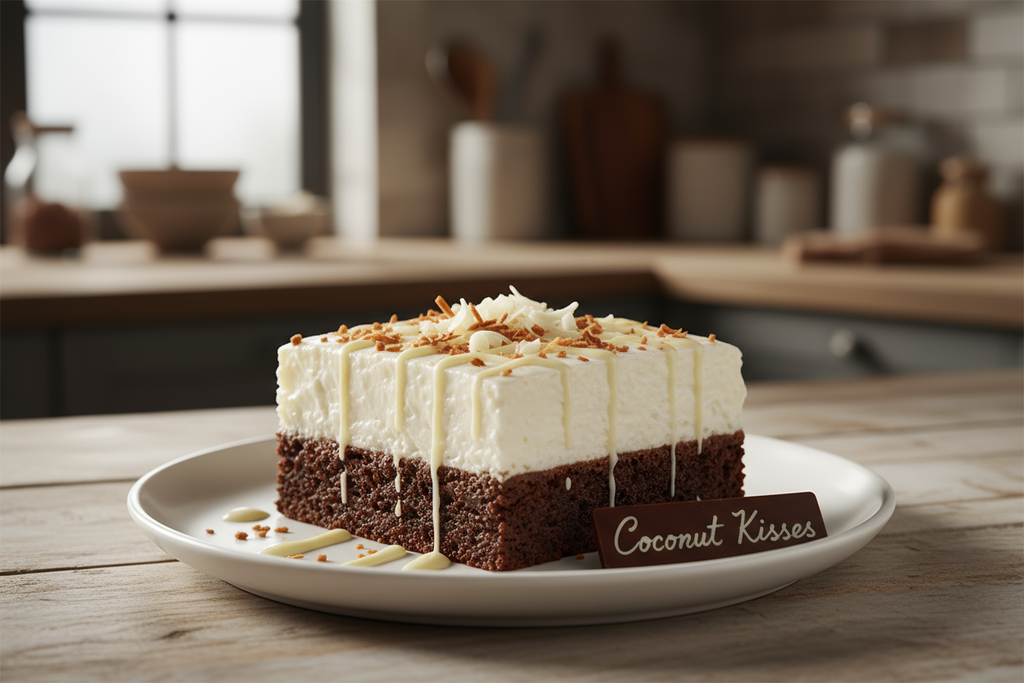Coconut Kisses

A fudgy brownie layered with creamy coconut goodness.