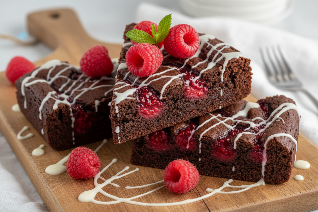 raspberry fruit only- with white frosting drizzle